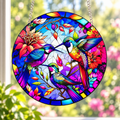 15cm Acrylic Suncatcher - Colourful Hummingbirds
