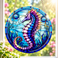 15cm Acrylic Suncatcher - Seahorse