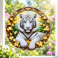 15cm Acrylic Suncatcher - White Tiger