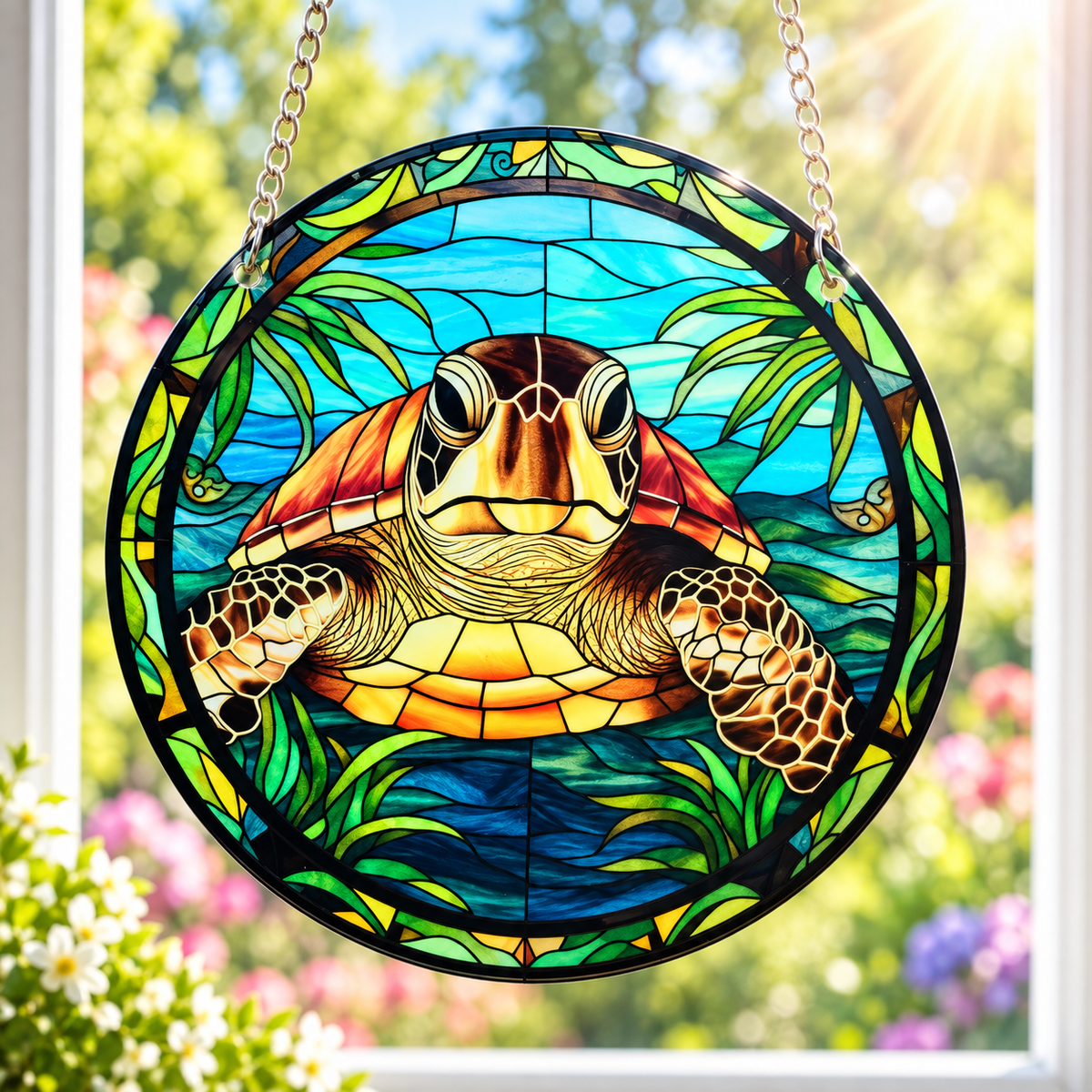 15cm Acrylic Suncatcher - Turtle