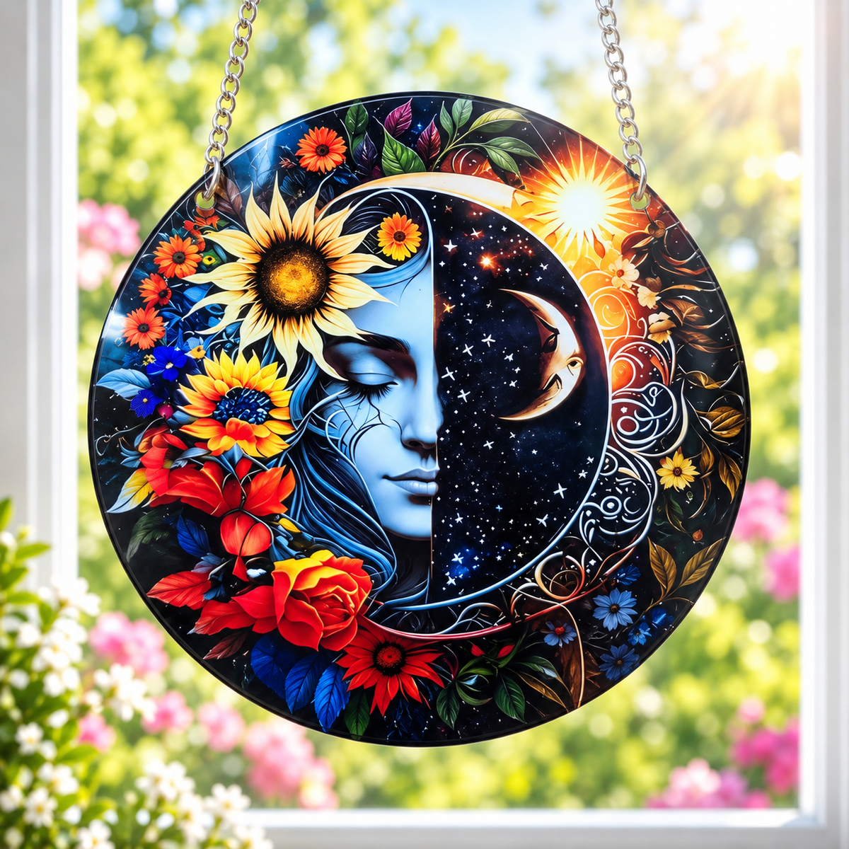 15cm Acrylic Suncatcher - Moon Eclipse