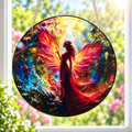 15cm Acrylic Suncatcher - Autumn Fairy