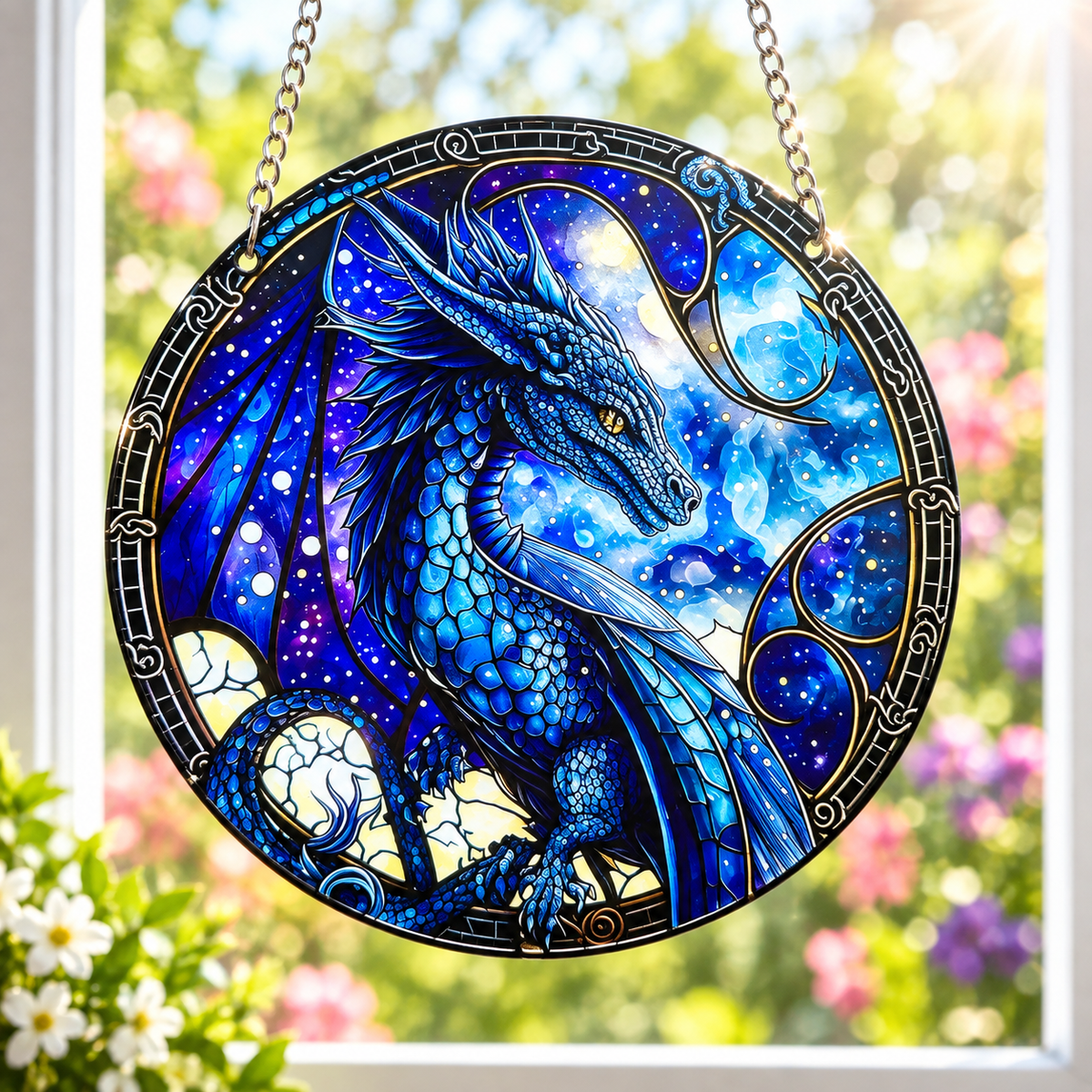 15cm Acrylic Suncatcher - Celestial Dragon