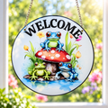 15cm Acrylic Suncatcher - Welcome Frog
