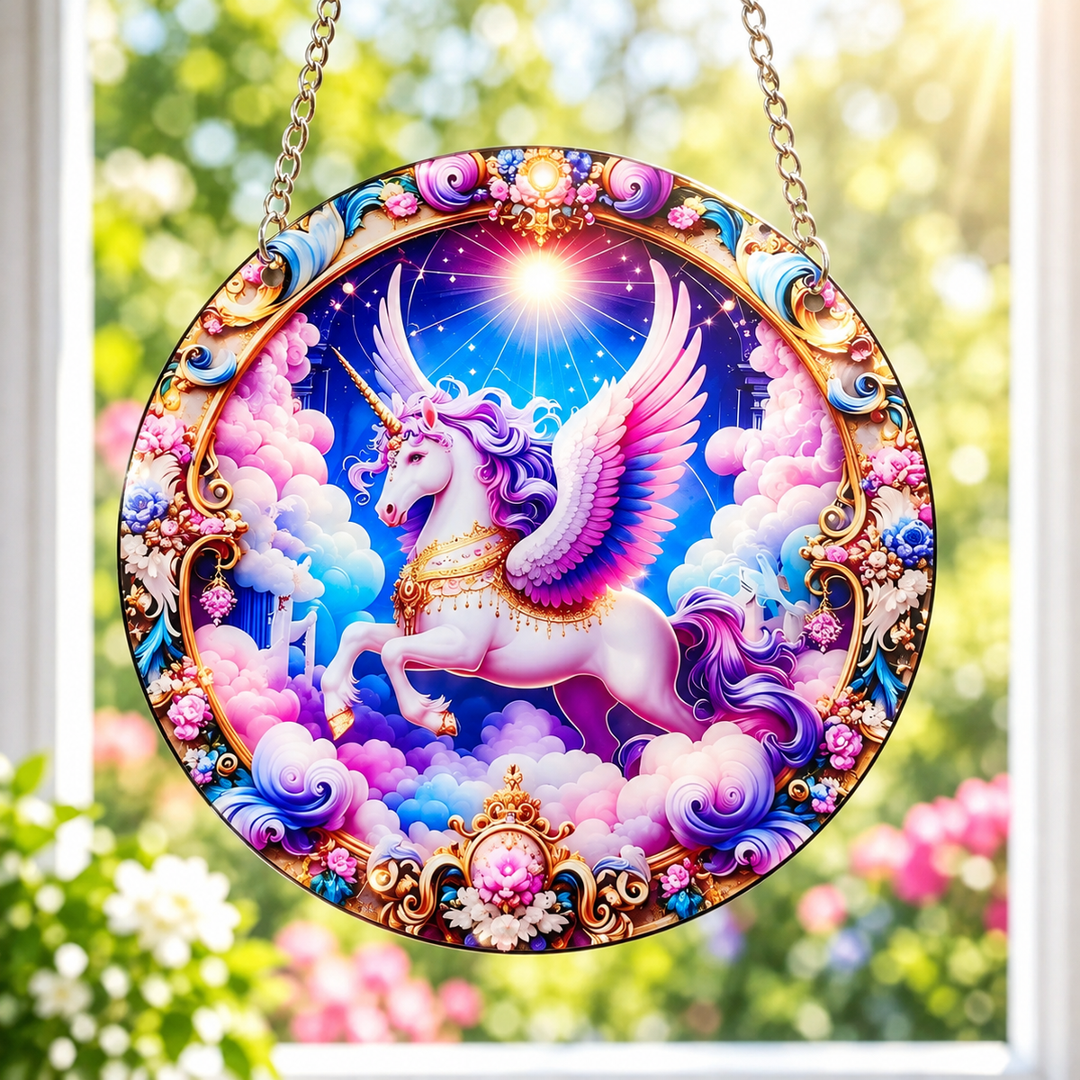 15cm Acrylic Suncatcher - Pegasus