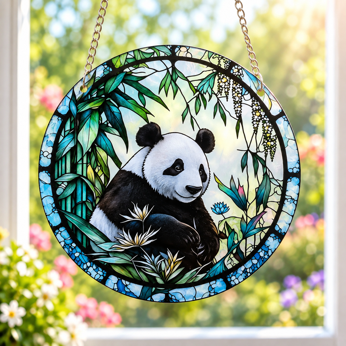 15cm Acrylic Suncatcher - Panda Bear