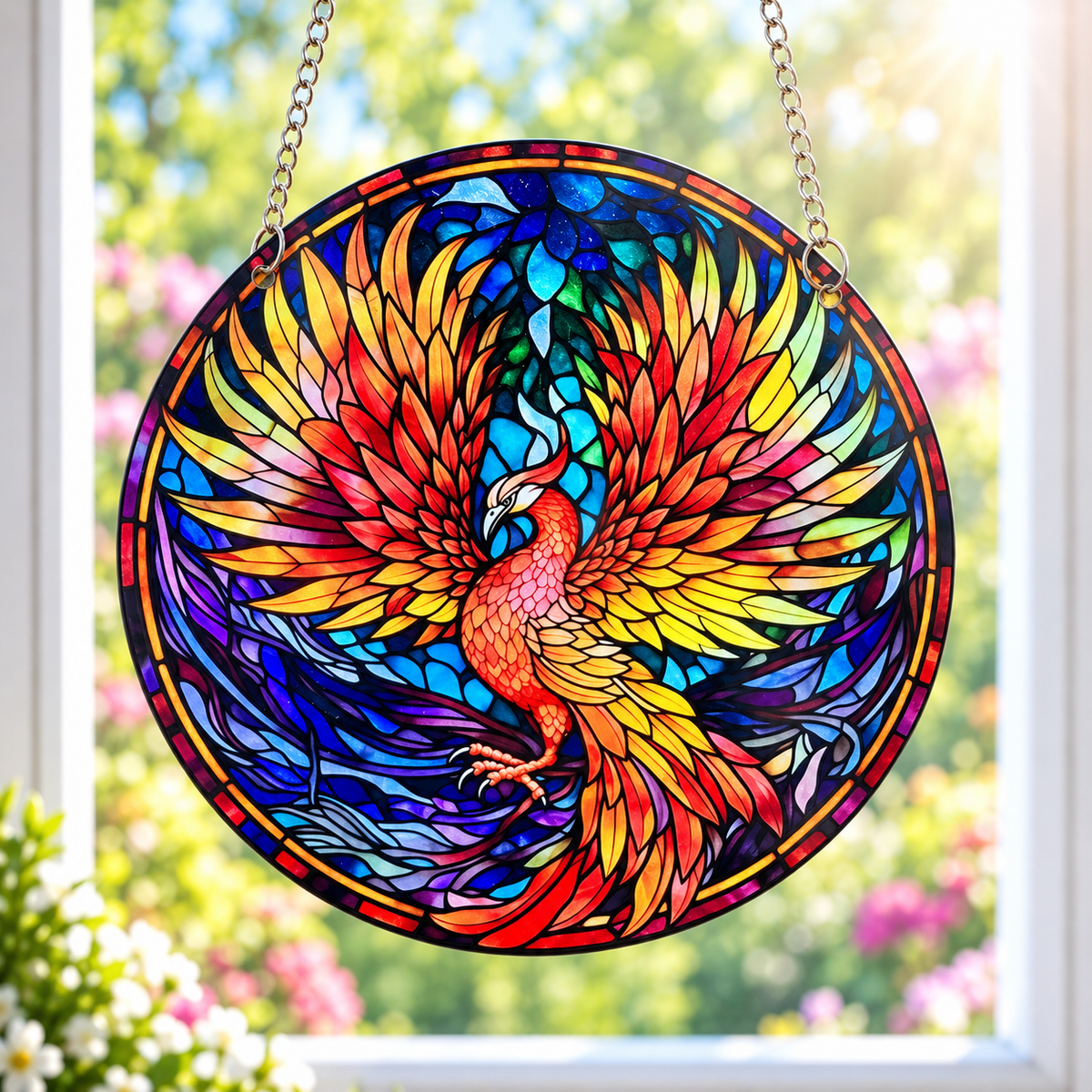 15cm Acrylic Suncatcher - Phoenix