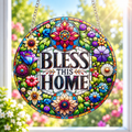 15cm Acrylic Suncatcher - Bless This Home