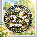 15cm Acrylic Suncatcher - Welcome Bees