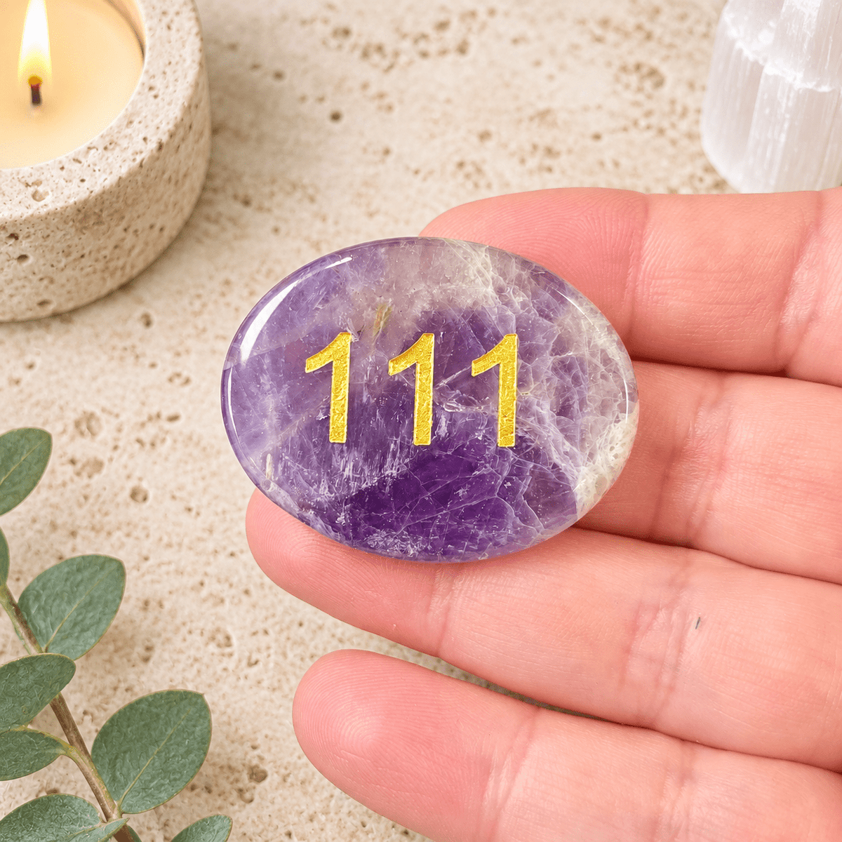111 Amethyst Angel Number Palm - Manifest Your Dreams