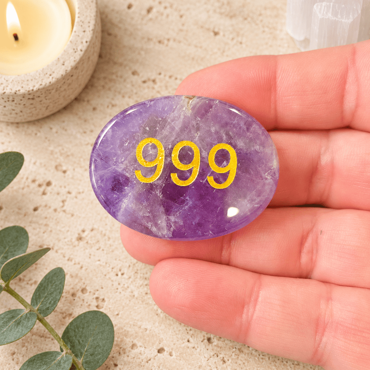 999 Amethyst Angel Number Palm - Completion & New Beginnings