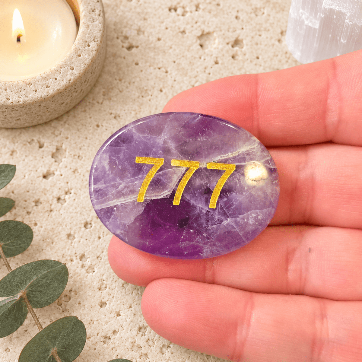 777 Amethyst Angel Number Palm - Divine Blessings Are On the Way