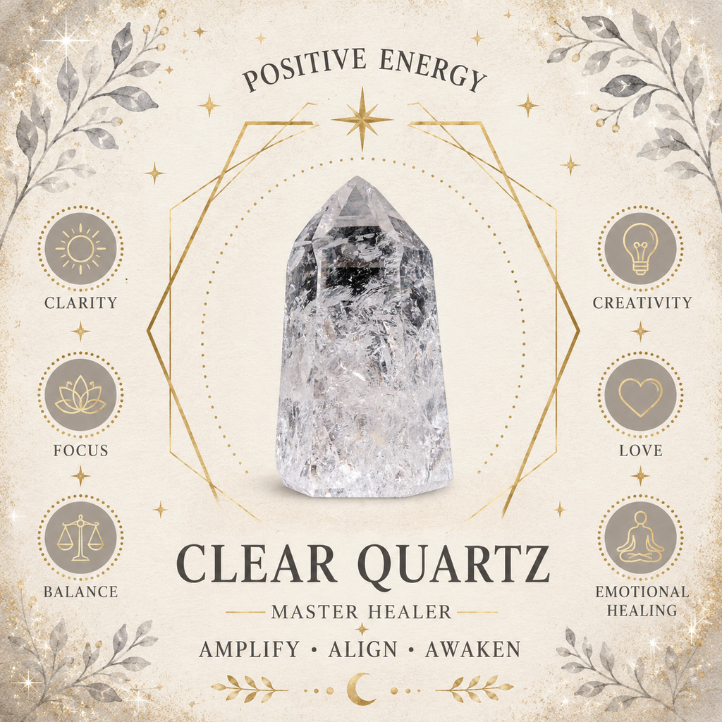 3cm Gemstone Heart - Clear Quartz