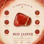 3cm Gemstone Heart - Red Jasper