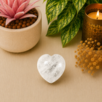 Clear Quartz Heart Shape Worry Stone (Thumb Stone)