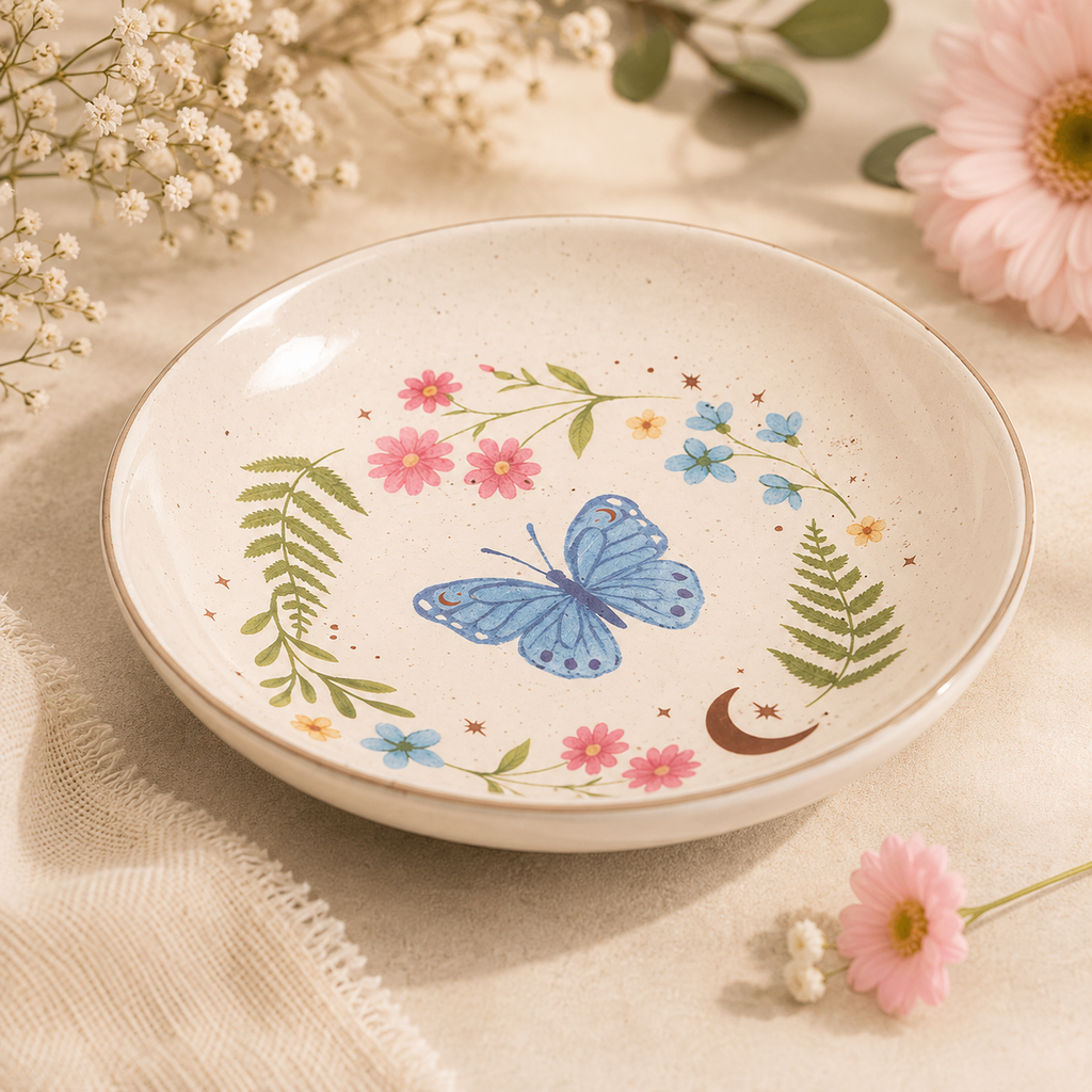 10cm Butterfly Ceramic Trinket Dish