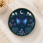 10cm Midnight Moth Ceramic Trinket Dish