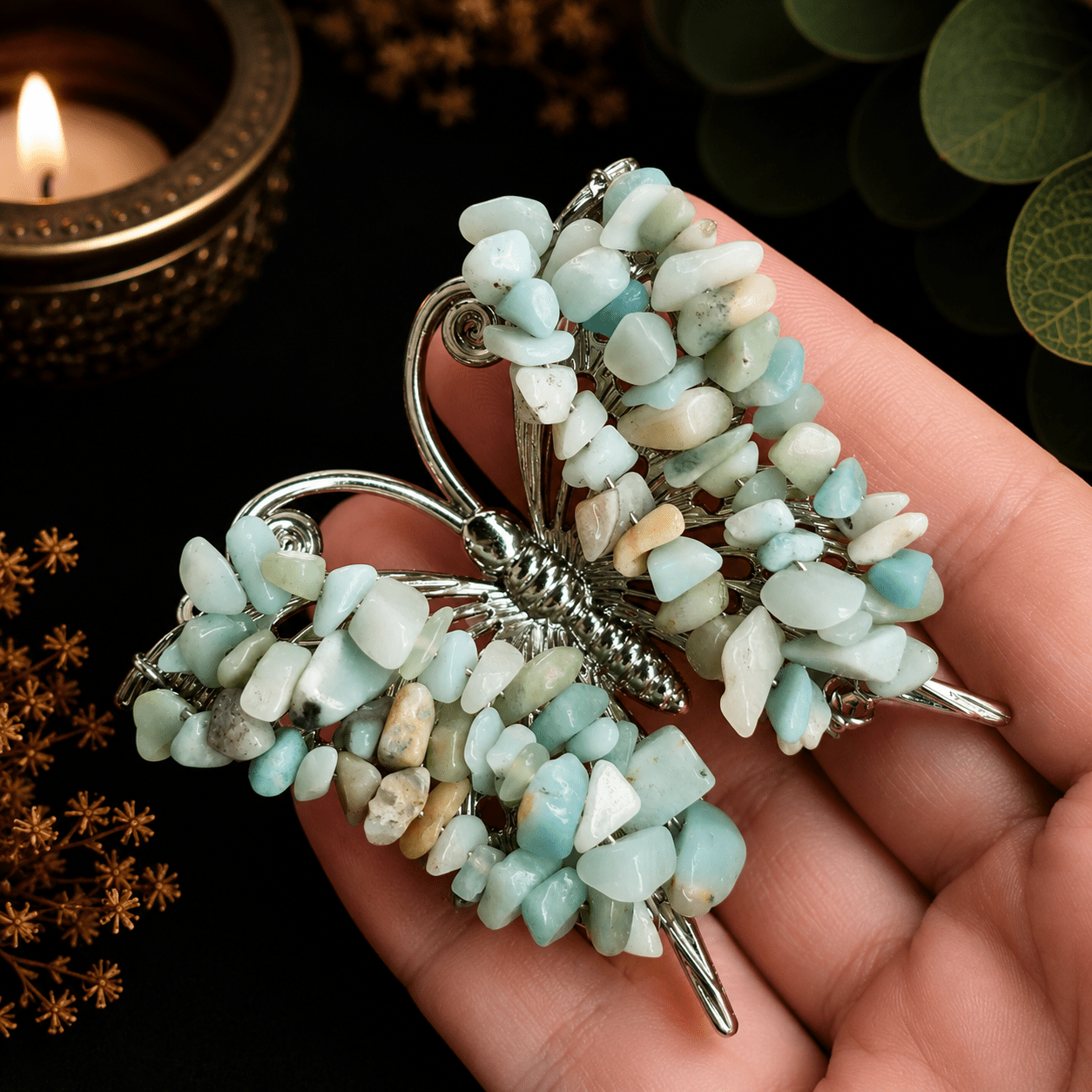 Amazonite Gemstone Butterfly