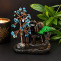 Apatite Chip Waterfall Backflow Incense Burner & 20 Cones
