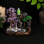 Amethyst Chip Waterfall Backflow Incense Burner & 20 Cones
