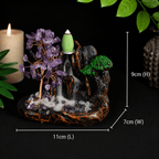 Amethyst Chip Waterfall Backflow Incense Burner & 20 Cones