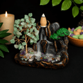 Aventurine Chip Waterfall Backflow Incense Burner & 40 Cones