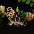 Citrine Chip Waterfall Backflow Incense Burner & 40 Cones