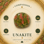 3cm Gemstone Heart - Unakite