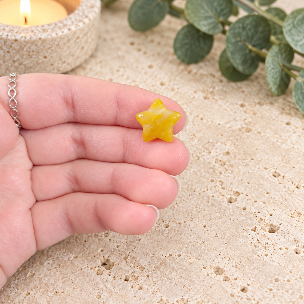 Yellow Aventurine 1.5cm Gemstone Star