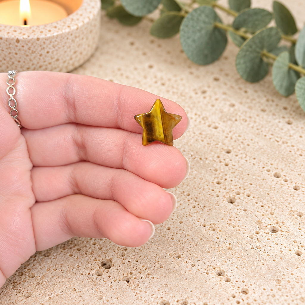 Tiger Eye 1.5cm Gemstone Star