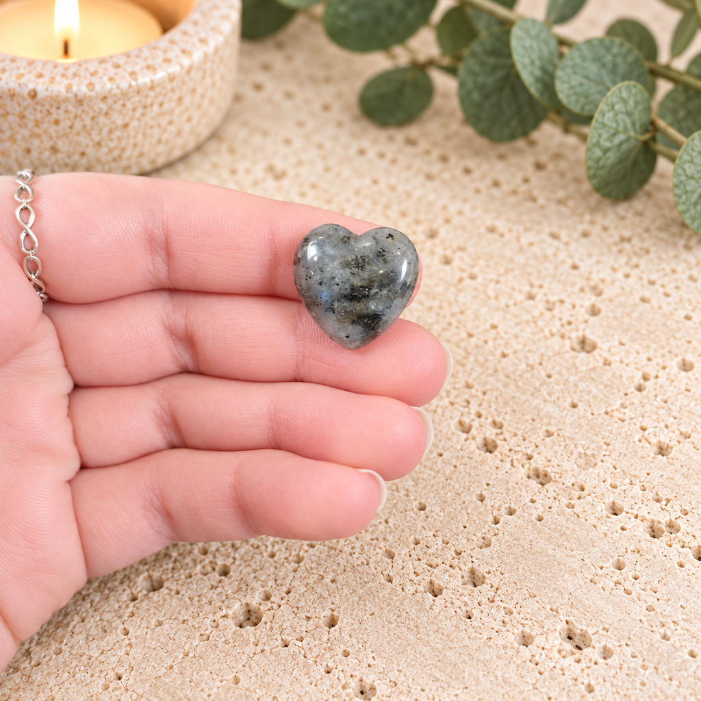 Larvikite 2cm Gemstone Heart