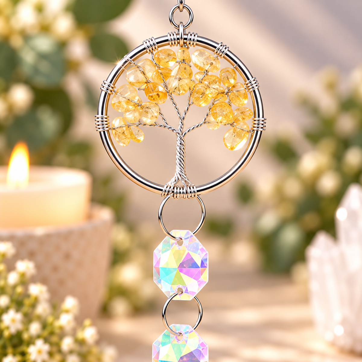 Citrine Tree of Life Suncatcher