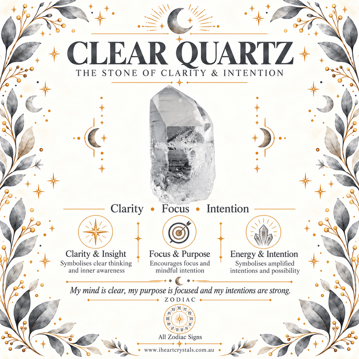 Clear Quartz Sun Gemstone Keyring