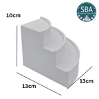 Large Gemstone Corner Display Stand - White