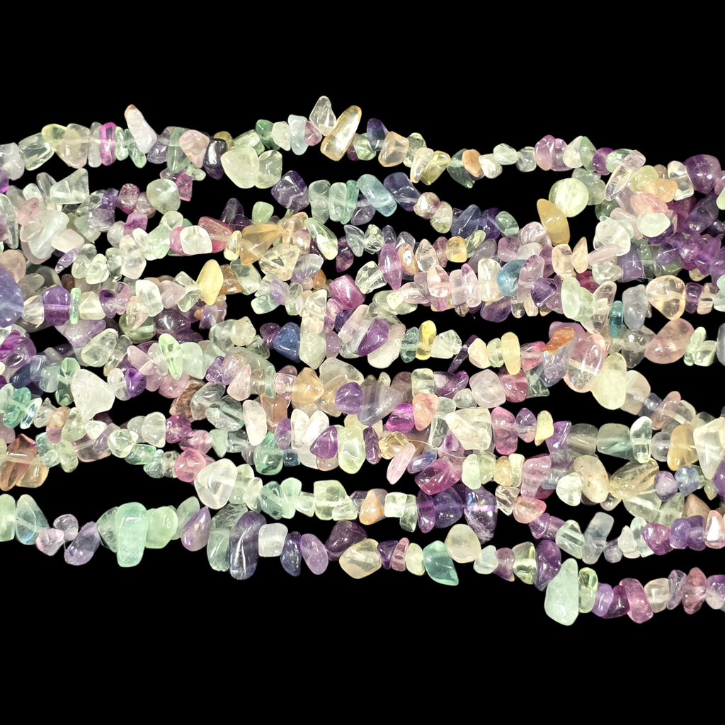 Rainbow Fluorite 75cm-80cm Chips Strand