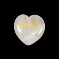 3cm Rose Quartz Heart with Affirmation - Strength