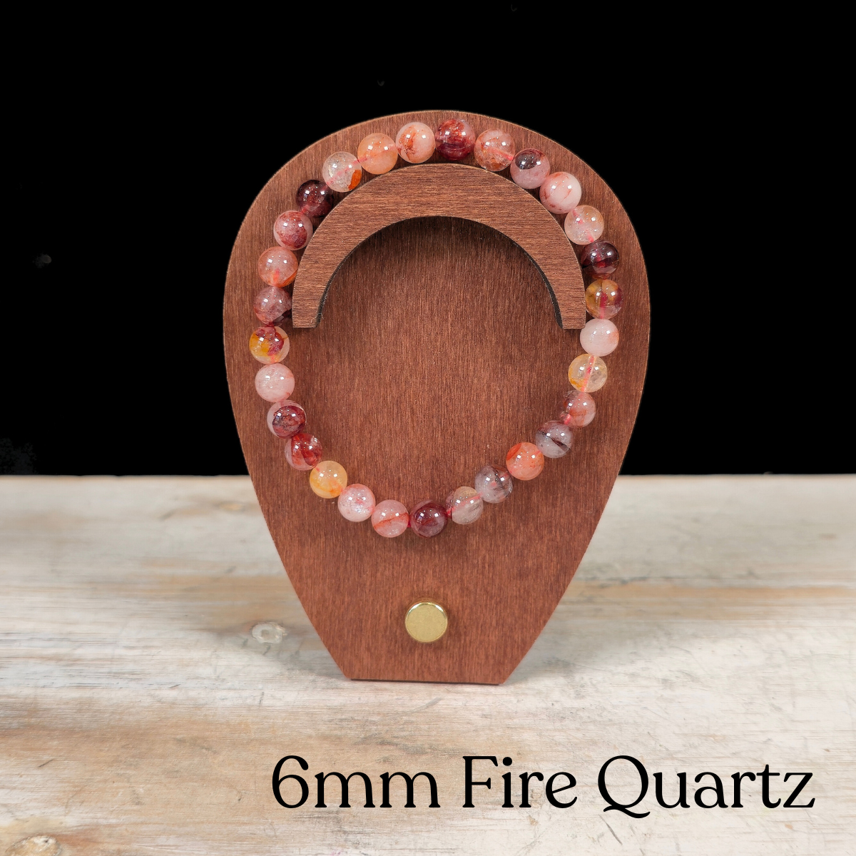 6mm Fire Quartz Gemstone Bracelet