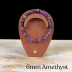 6mm Amethyst Gemstone Bracelet