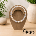 6mm Flower Agate Gemstone Bracelet