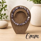 6mm Chevron Amethyst Gemstone Bracelet