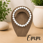 6mm White Howlite Gemstone Bracelet