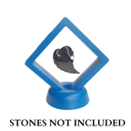 7cm Small Square Floating Display Stand - Blue