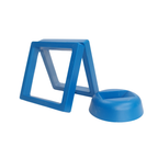 7cm Small Square Floating Display Stand - Blue