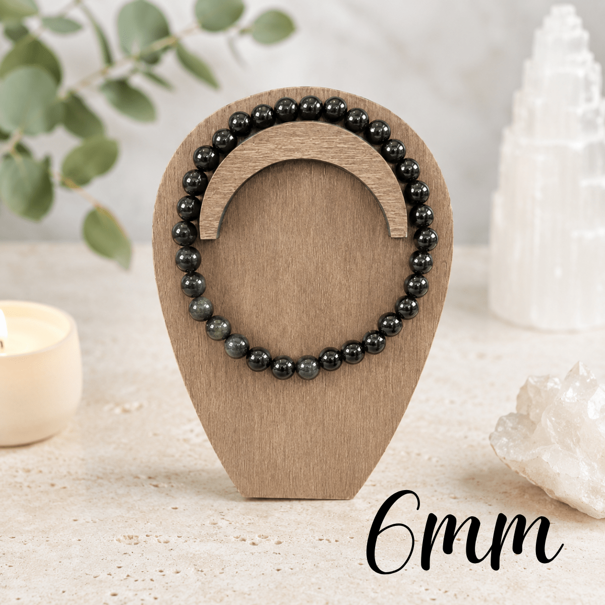 6mm Rainbow Obsidian Gemstone Bracelet