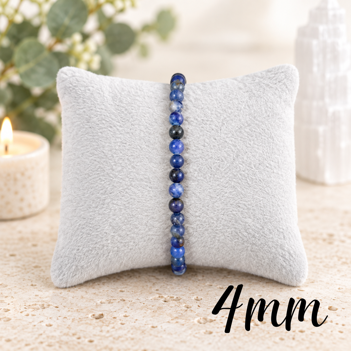 4mm Sodalite Gemstone Bracelet