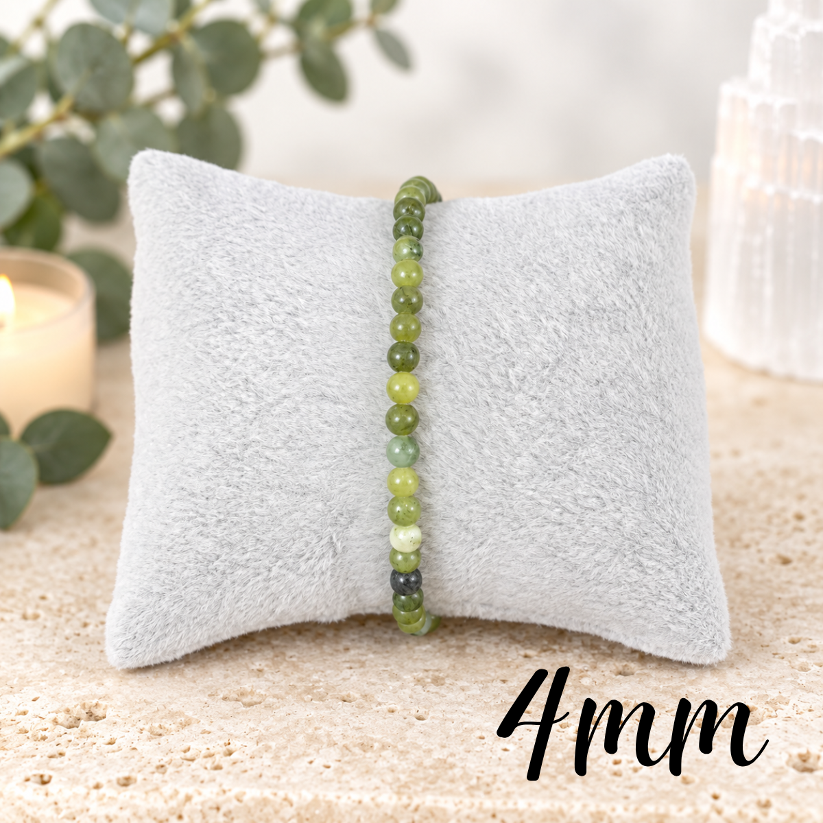 4mm Jade Gemstone Bracelet