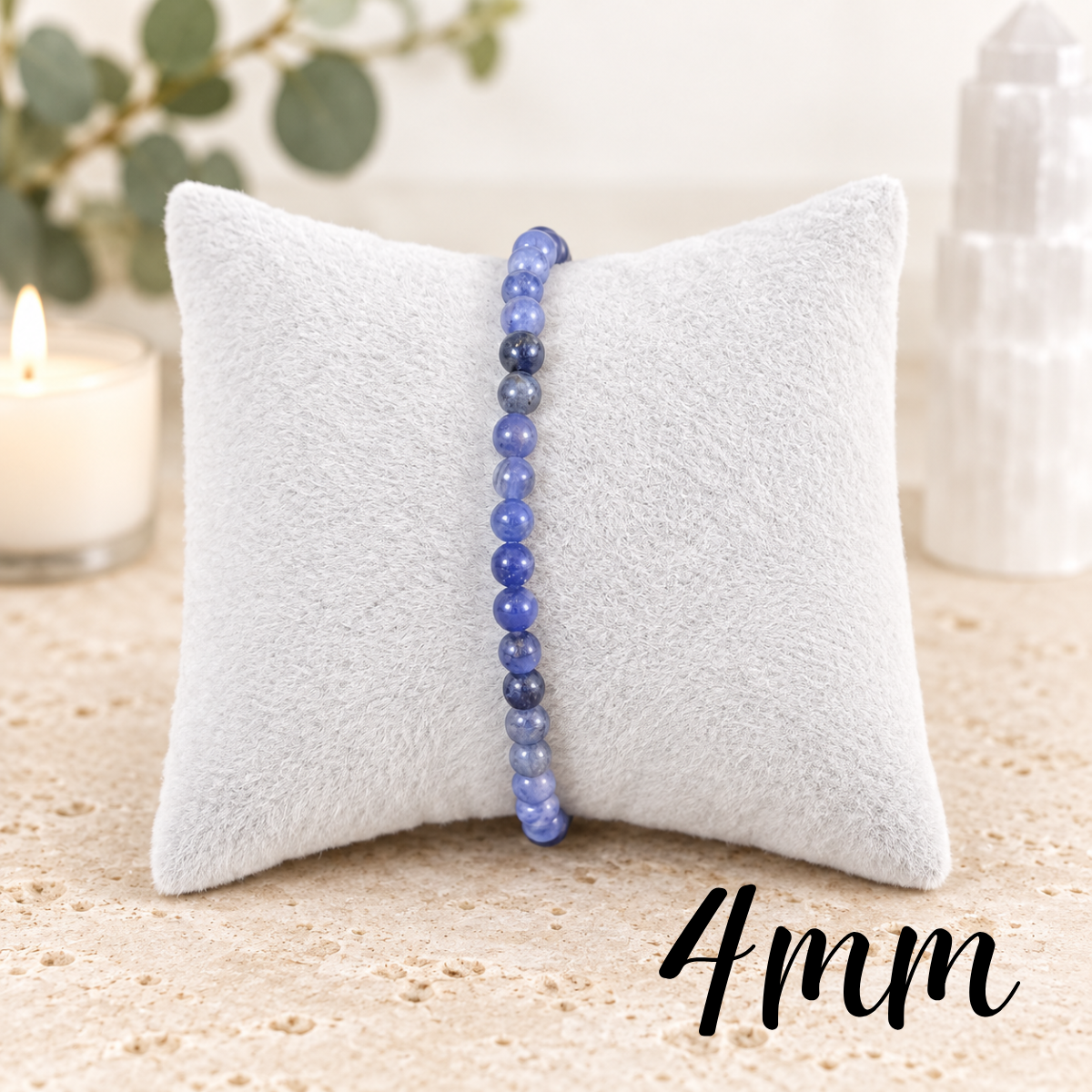 4mm Blue Aventurine Gemstone Bracelet