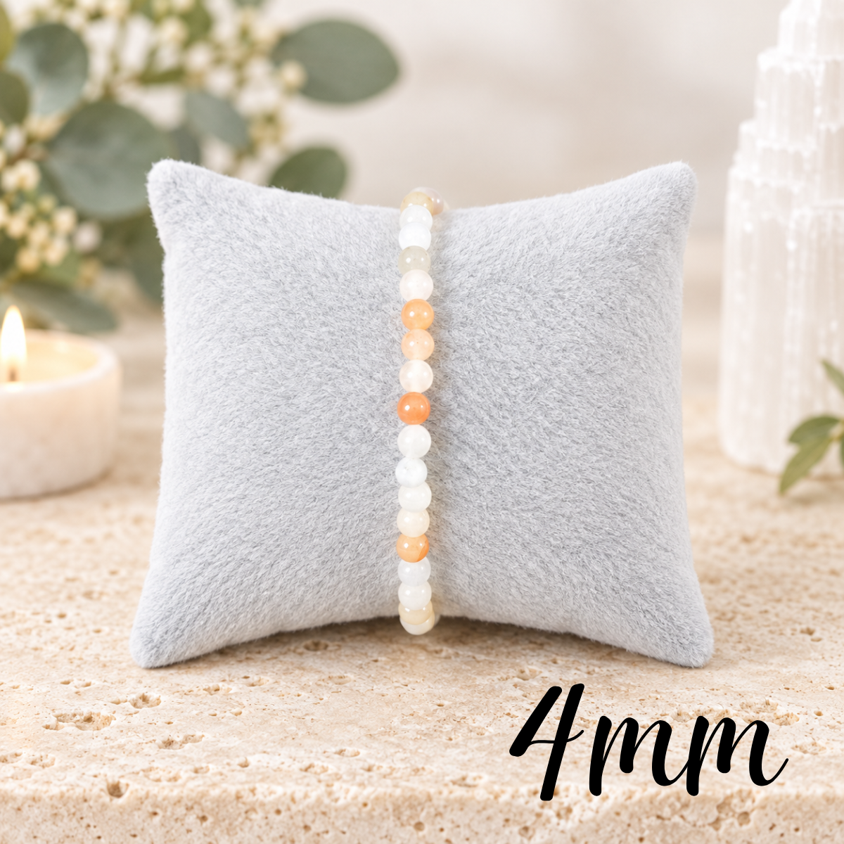 4mm Pink Aventurine Gemstone Bracelet