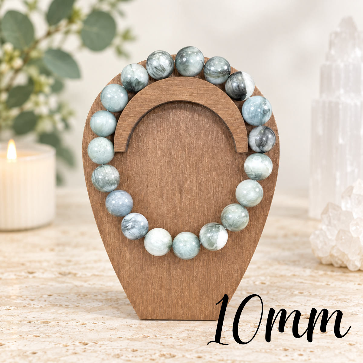10mm Hawks Eye Gemstone Bracelet