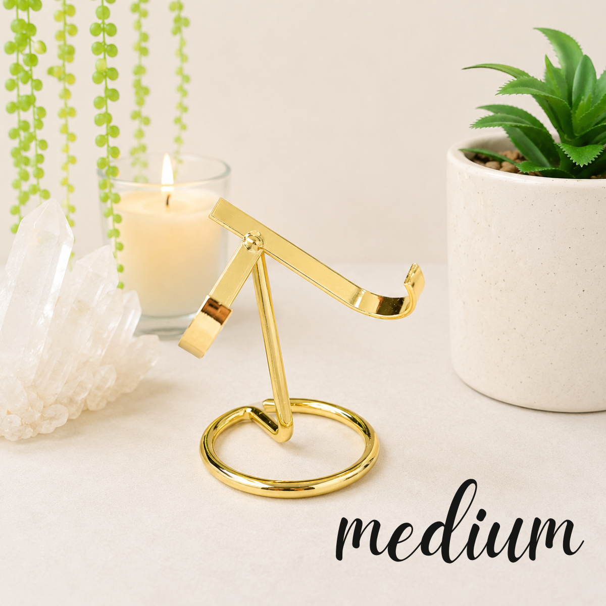 Medium Gold Metal Heart Stand (for 10cm-12cm diam. hearts)